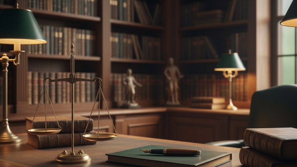 Advogado especialista em alienação parental analisando documentos em escritório jurídico em São Paulo