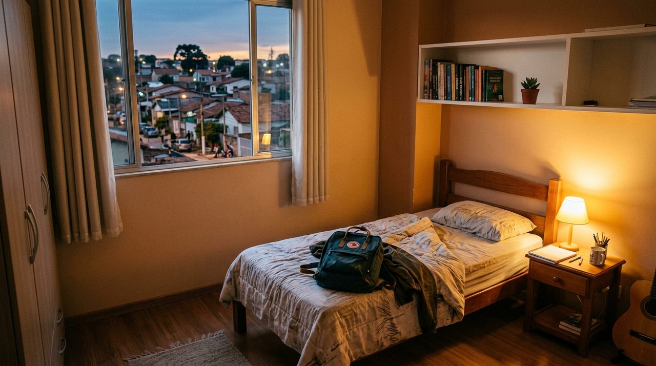 Quarto de adolescente em adoção tardia simbolizando novo lar e família substituta
